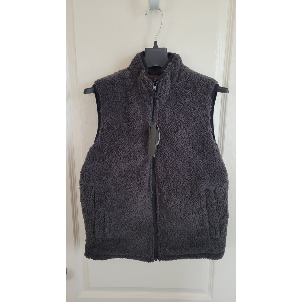NWT Boy's Vest Puffer Reversible Buffalo David Bitton Fleece Vest Medium